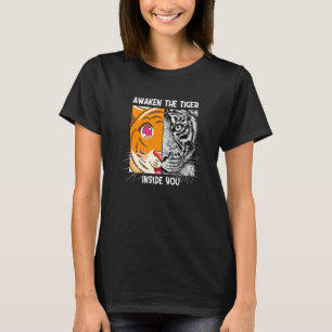 T-shirt Éveiller le tigre en vous Félin prédateur Sibérien