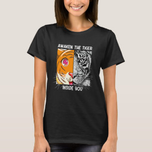T-shirt Éveiller le tigre en vous prédateur chat sibérien