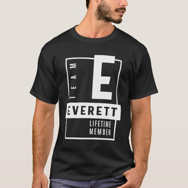 T-shirt Everett Nom personnalisé Cadeau Anniversaire (Devant)