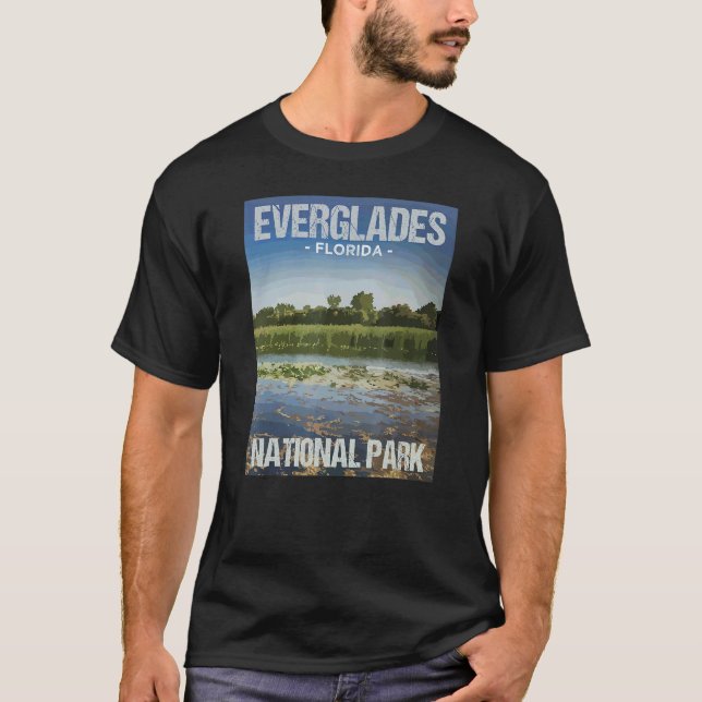 T-shirt Everglades National Park Florida Poster Design (Devant)