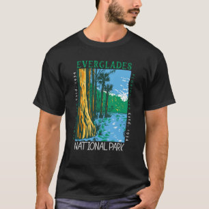T-shirt Everglades Parc National Floride Distressé Rétro