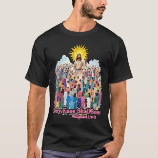 T-shirt Every Knee Shall Bow Christian Easter Day 