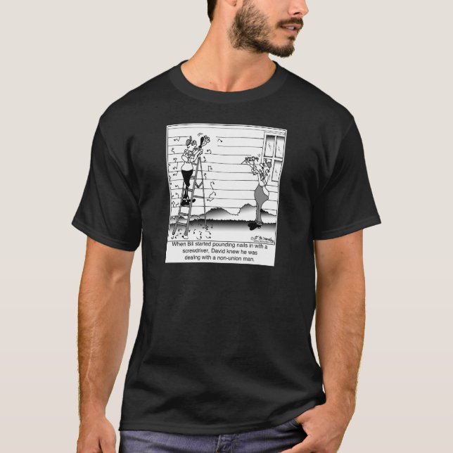 T-shirt Évidemment non un homme des syndicats (Devant)