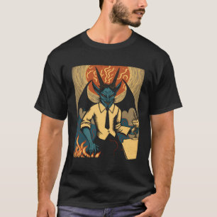 T-shirt Evil Baphomet Chèvre diable Démon Dieu avec les ai