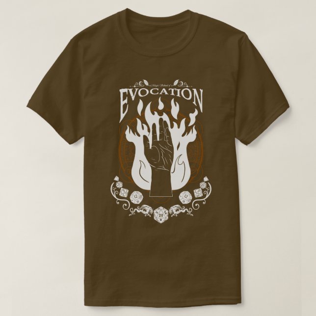 T-shirt Evocation RPG Magic School Blanc (Design devant)