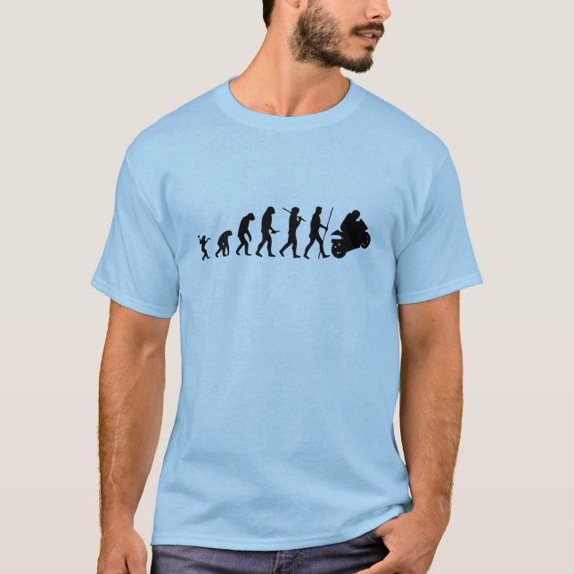T-shirt Évolution à la moto (Devant)