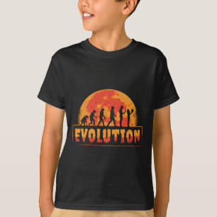 T-shirt Évolution amusante du singe au zombie