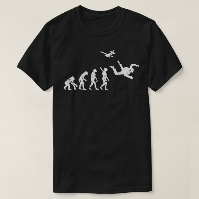 T-shirt Évolution amusante SKYDIVING (Design devant)