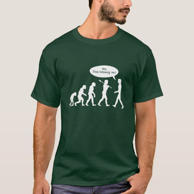 T-shirt Evolution avec des singes (Devant)