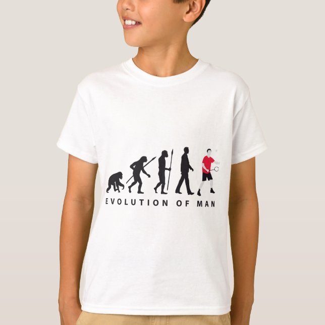 T-shirt évolution badminton (Devant)