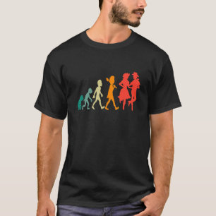 T-shirt Evolution Carré Danse drôle Rétro