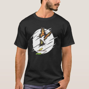 T-shirt Évolution chenille papillon monarque