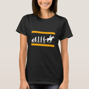 T-shirt Évolution cool Rétro D'Un Cheval Racer Présente