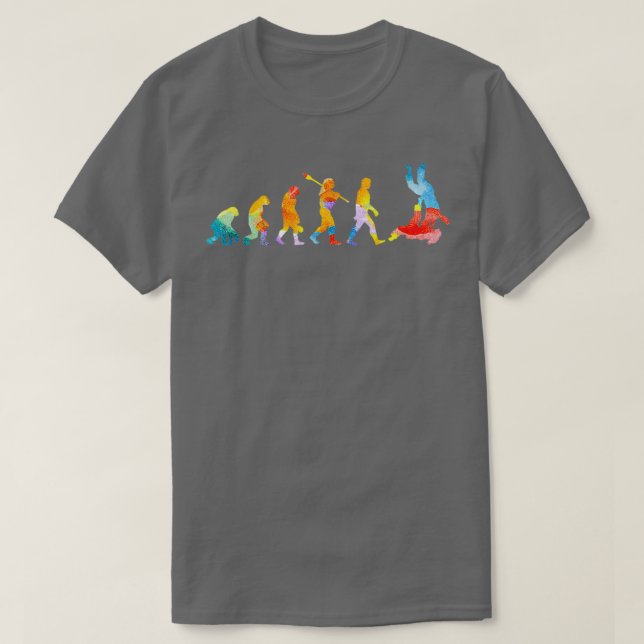 T-SHIRT EVOLUTION COULEUR D'EAU JIU JITSU (Design devant)