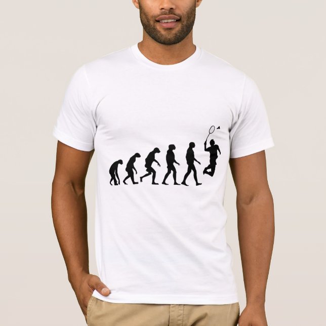 T-shirt Évolution de badminton (Devant)