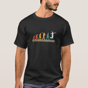 T-shirt Évolution de badminton pour hommes femmes drôle Ba