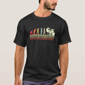 T-shirt Évolution de batteur Art Rétro Cool Joueur de batt