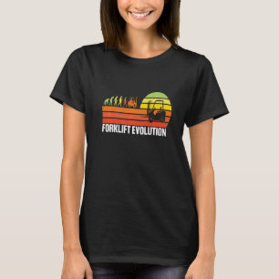 T-shirt Évolution de chariot élévateur Drôle d'opérateur d