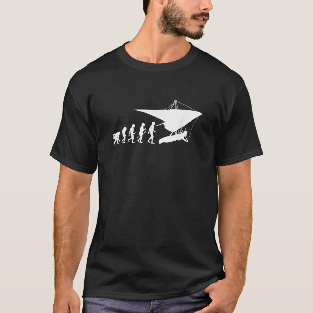 T-shirt Évolution de deltaplane Planeur  (Devant)