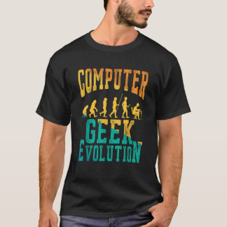 T-shirt Évolution de geek informatique Geek informatique J