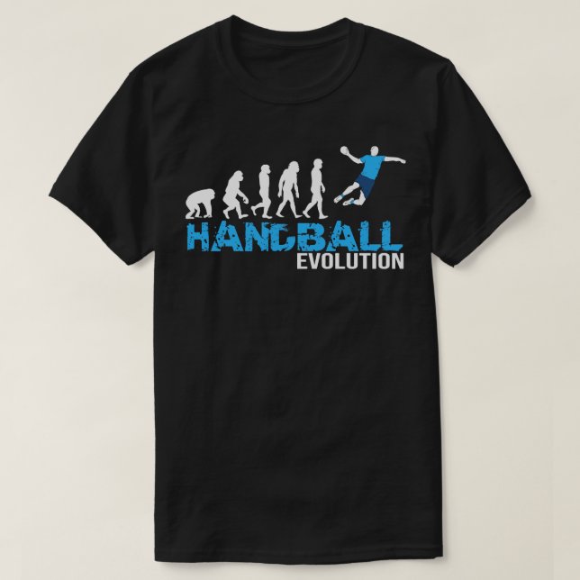 T-shirt Evolution de Handball I Handballer Hommes cadeau (Design devant)