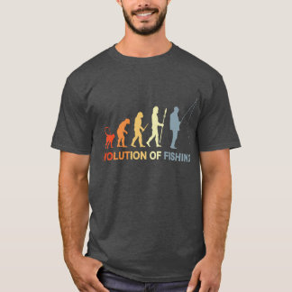 T-shirt Évolution de la pêche Vintage chez les hommes