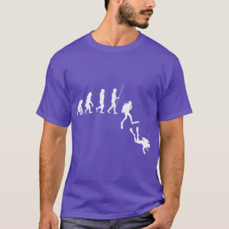 T-shirt Évolution de la plongée Plongeur Scuba drôle Évolu