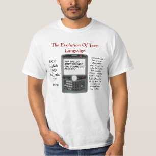 T-shirt Évolution de langue de l'adolescence