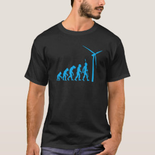 T-shirt Évolution de l'énergie éolienne renouvelable Premi
