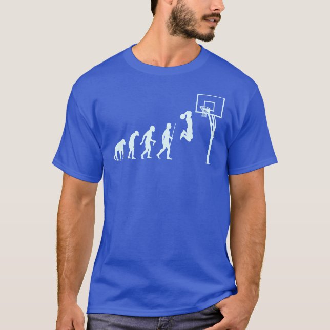 T-shirt Évolution de l'homme et de basket-ball (Devant)
