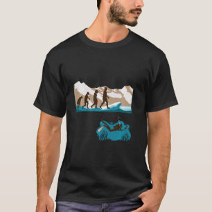 T-shirt Évolution de l'homme plongeur en scaphandre plongé