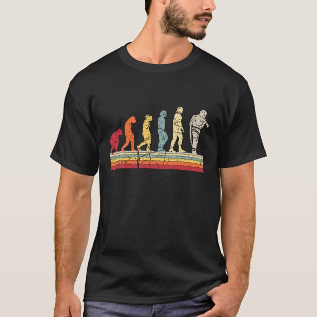 T-shirt Évolution De L'Homme Pompier Rétro Pompier Pompier (Devant)