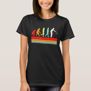 T-shirt Evolution de Man Bocce Retro Style Vintage Bocce