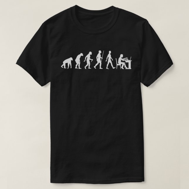 T-shirt Evolution de Man Computer Programmer Funny Geek Lo (Design devant)