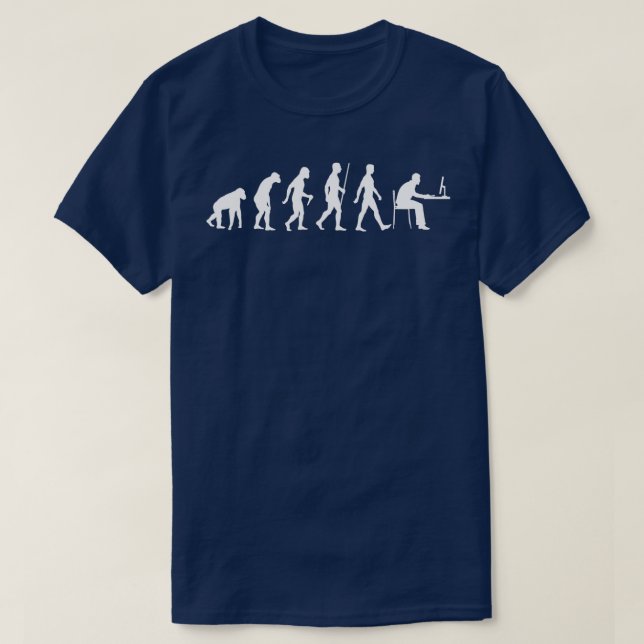 T-shirt Evolution de Man Computer Programmer Funny Geek Lo (Design devant)
