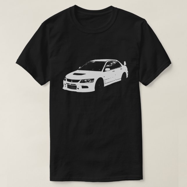 T-shirt Évolution de Mitsubishi Lancer  (Design devant)
