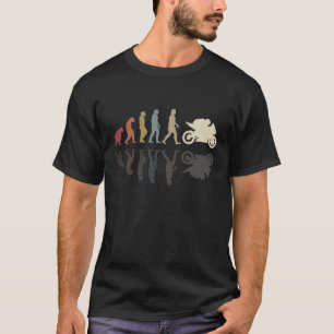 T-shirt Évolution de moto de l'homme motard vintage Motorc