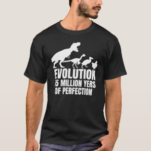 T-shirt Évolution de poulet Fermier Dinosaure Rex Poule
