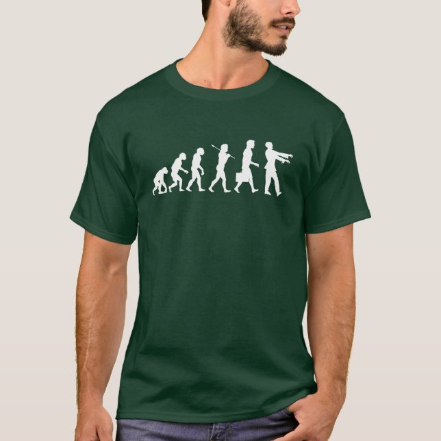 T-shirt Évolution de zombi (Devant)