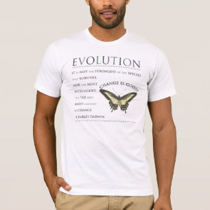 T-shirt Évolution des citations de Darwin