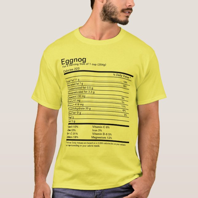 T-shirt Évolution des faits nutritionnels (Devant)