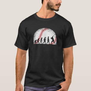 T-shirt Évolution drôle de baseball joueur de baseball hom