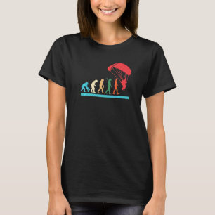 T-shirt Évolution drôle de parachutisme