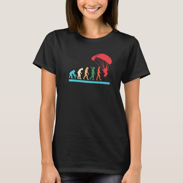 T-shirt Évolution drôle de parachutisme (Devant)