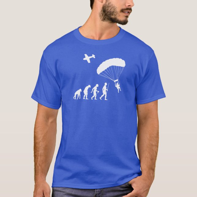 T-shirt Évolution drôle de parachutisme (Devant)