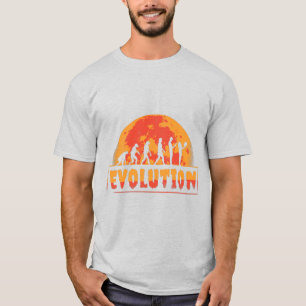 T-shirt Évolution drôle du singe au zombie