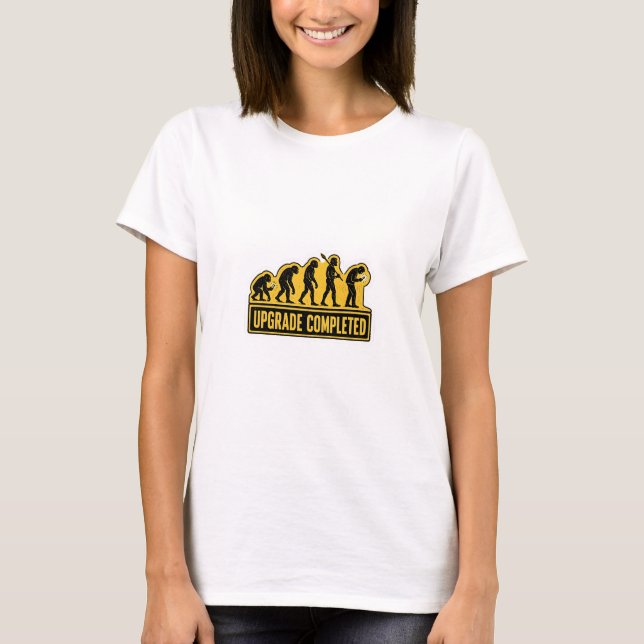 T-shirt Évolution drôle terminée (Devant)