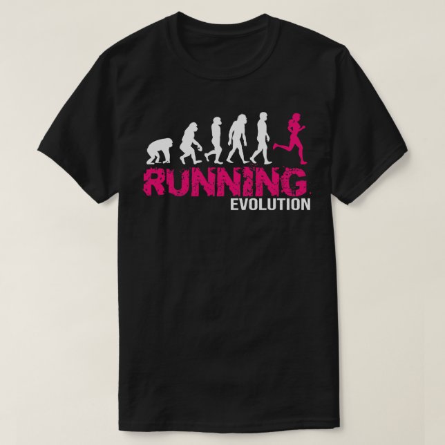 T-shirt Evolution du cadeau de Runls Girls Runners (Design devant)