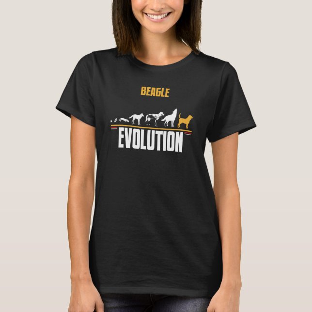 T-shirt Évolution du chien beagle (Devant)