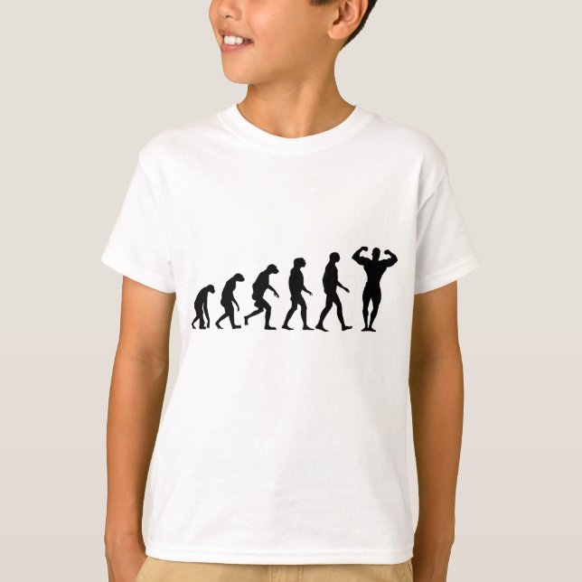 T-shirt Évolution du culturisme (Devant)